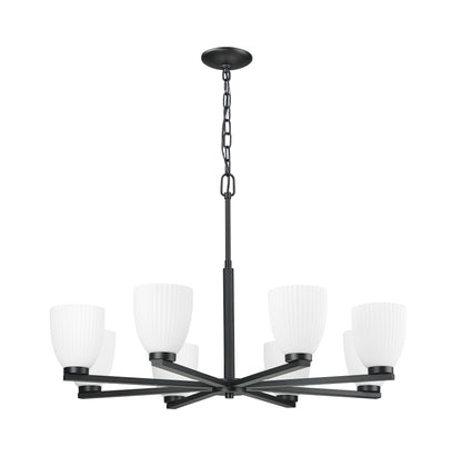 Naya 8 Light Chandelier Matte Black