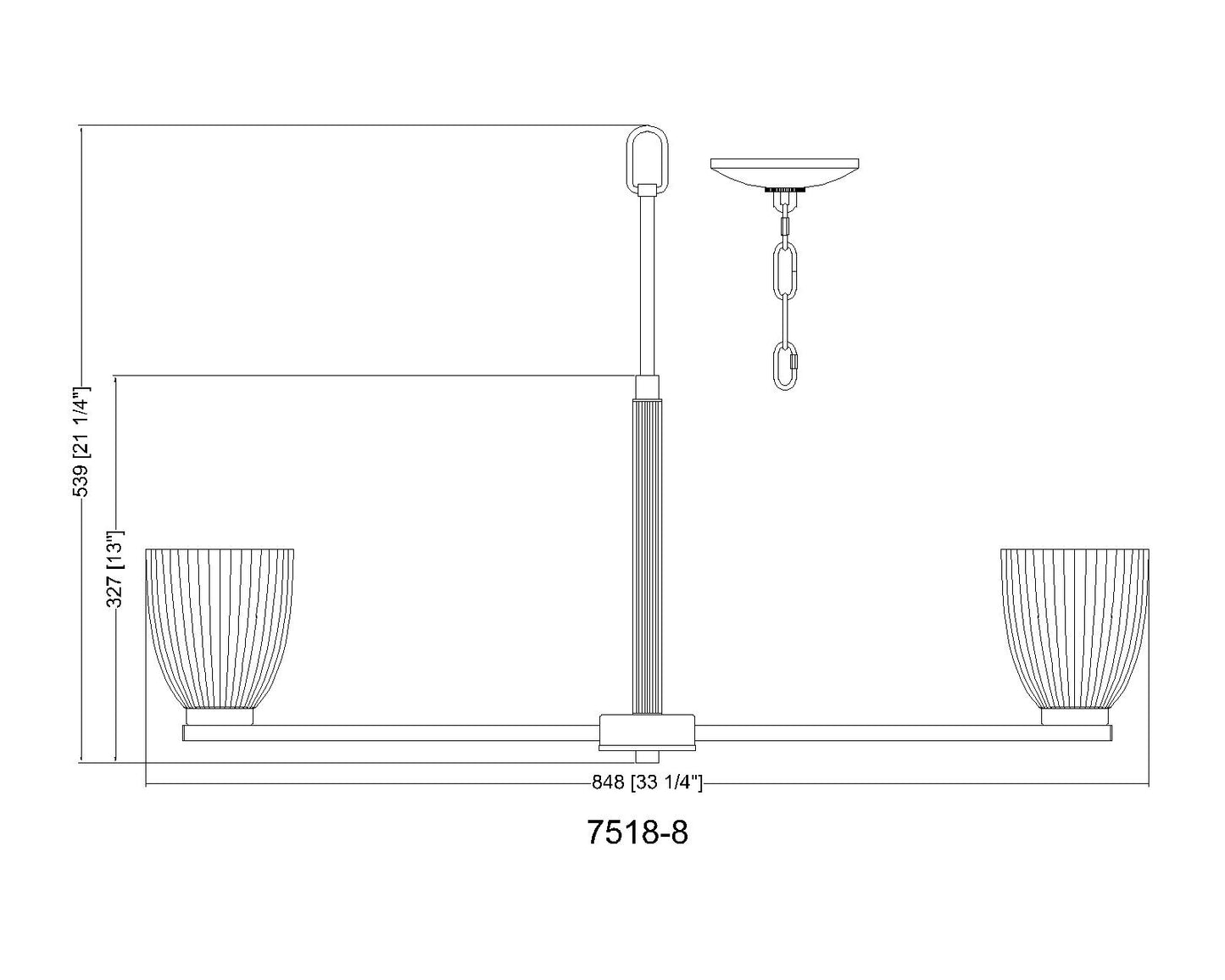 Naya 8 Light Chandelier Modern Gold
