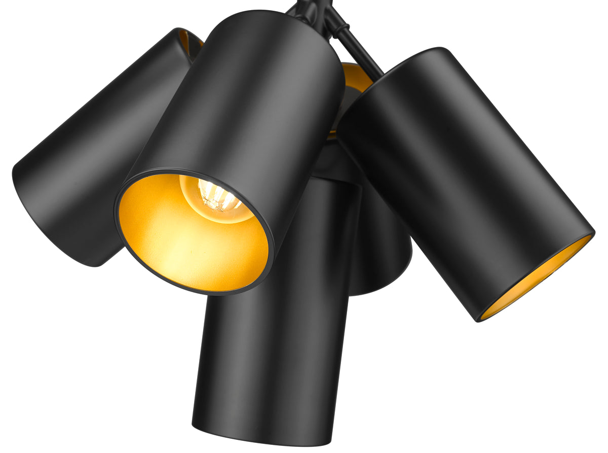 Lumina 5 Light Chandelier Matte Black