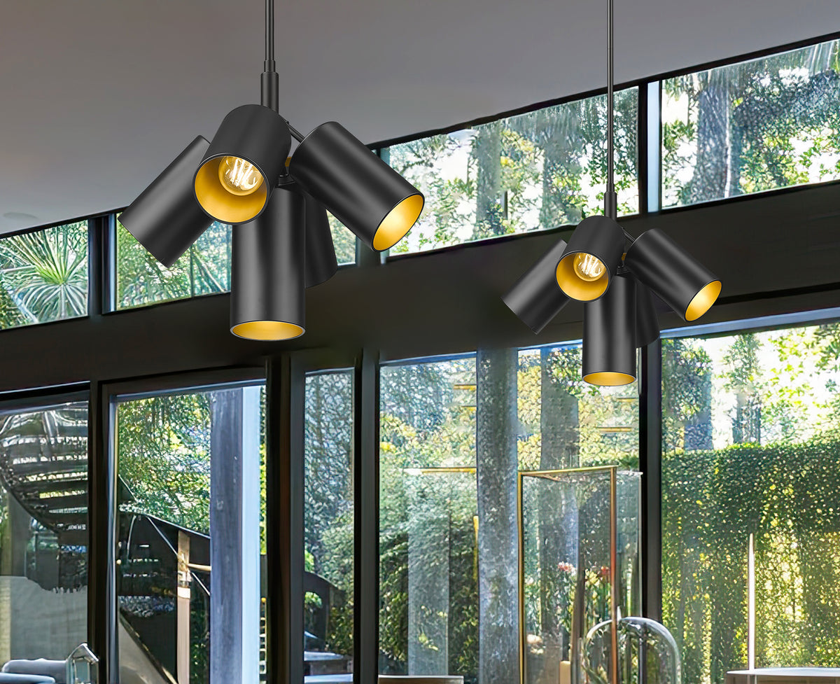 Lumina 5 Light Chandelier Matte Black