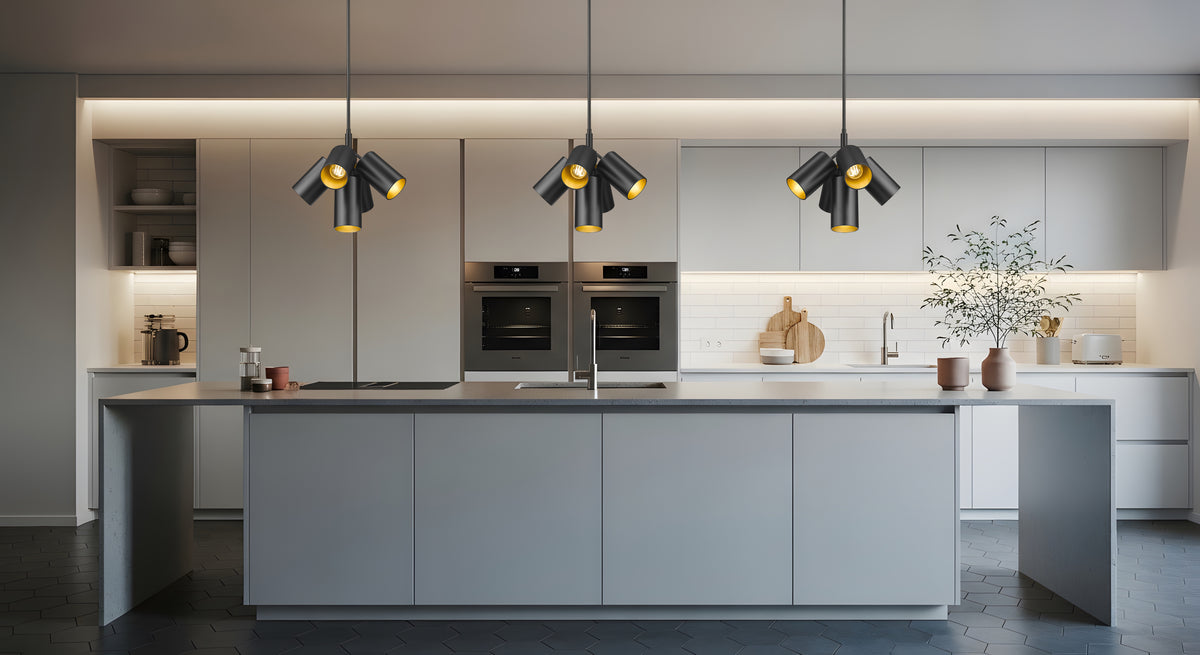 Lumina 5 Light Chandelier Matte Black