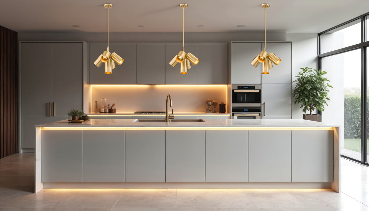 Lumina 5 Light Chandelier Modern Gold