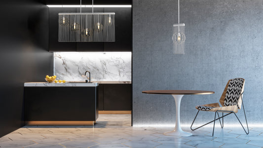 Contour 5 Light Linear Chandelier White
