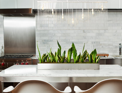 Contour 7 Light Linear Chandelier White