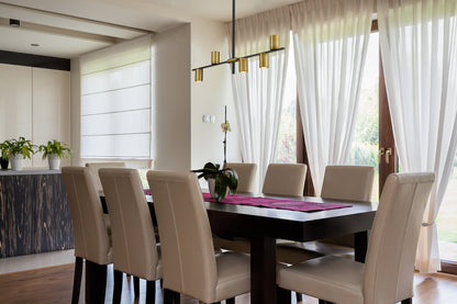 Calumet GU10 5 Light Linear Chandelier Matte Black + Olde Brass