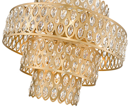 Dealey 13 Light Chandelier Heirloom Brass