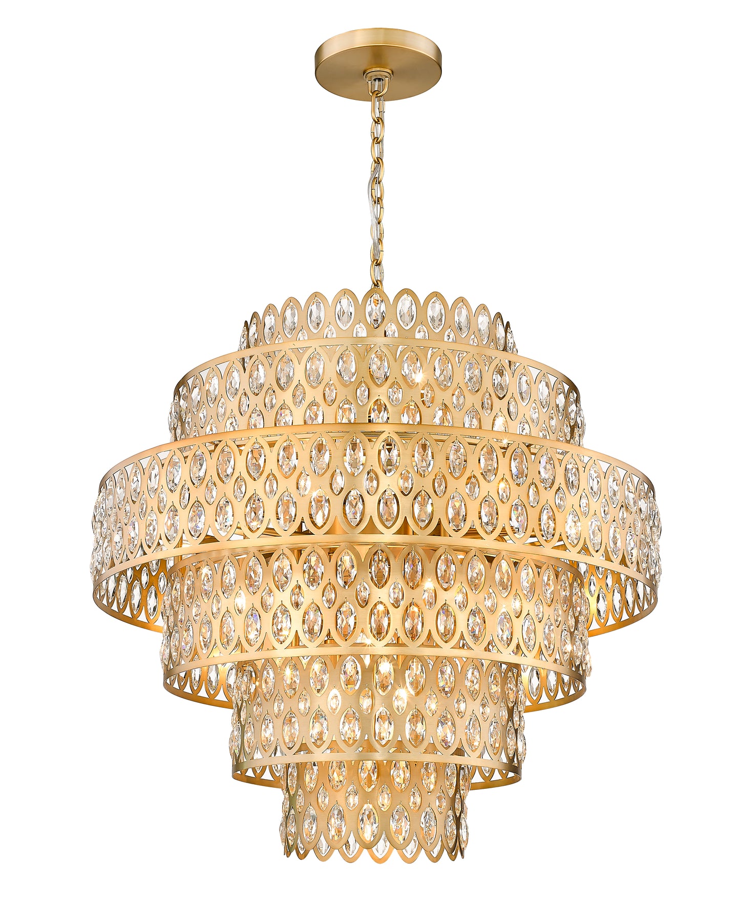 Dealey 17 Light Chandelier Heirloom Brass