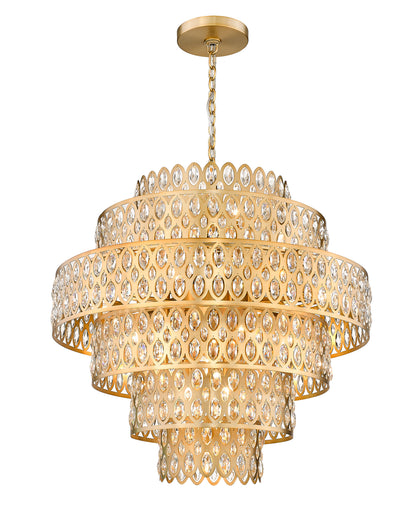 Dealey 17 Light Chandelier Heirloom Brass