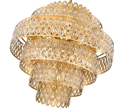 Dealey 17 Light Chandelier Heirloom Brass