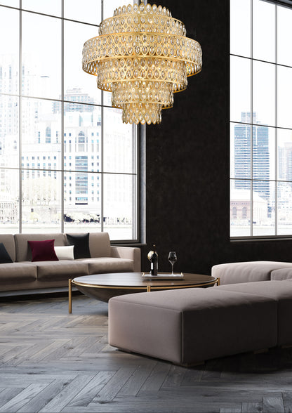 Dealey 17 Light Chandelier Heirloom Brass