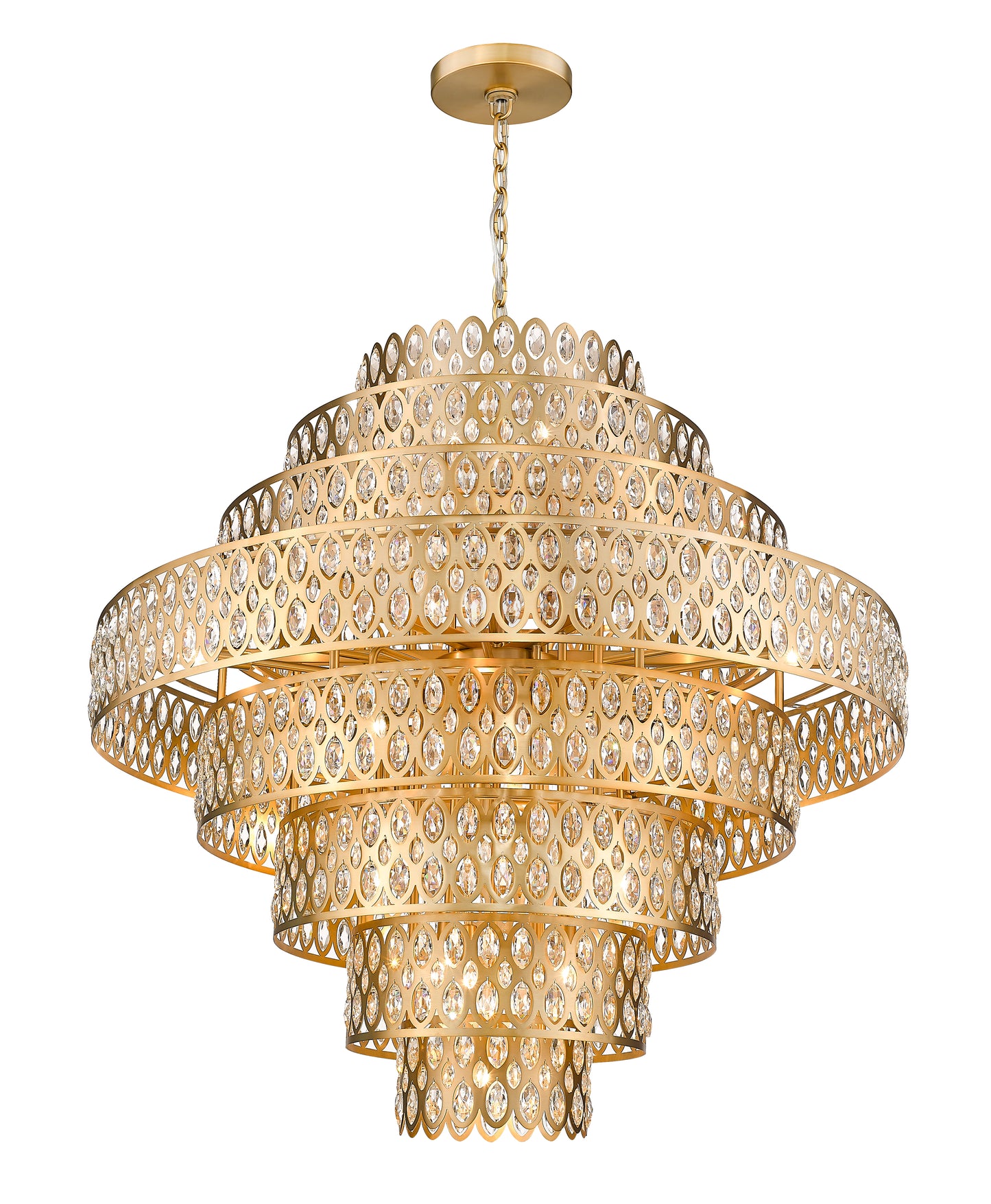 Dealey 25 Light Chandelier Heirloom Brass