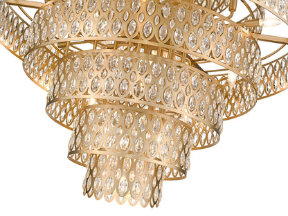Dealey 25 Light Chandelier Heirloom Brass