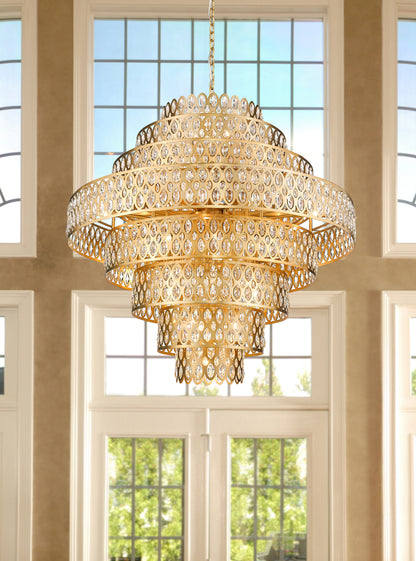 Dealey 25 Light Chandelier Heirloom Brass