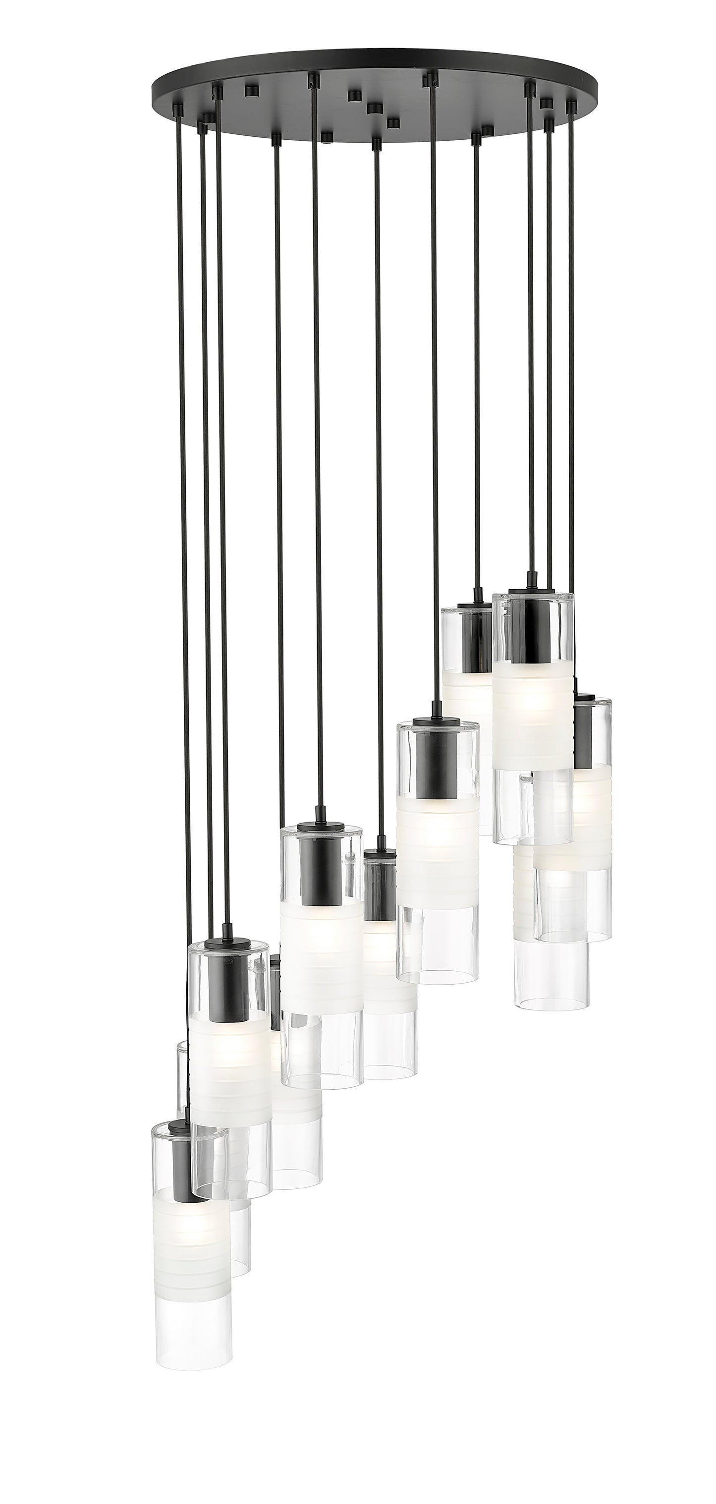 Alton 11 Light Chandelier Matte Black