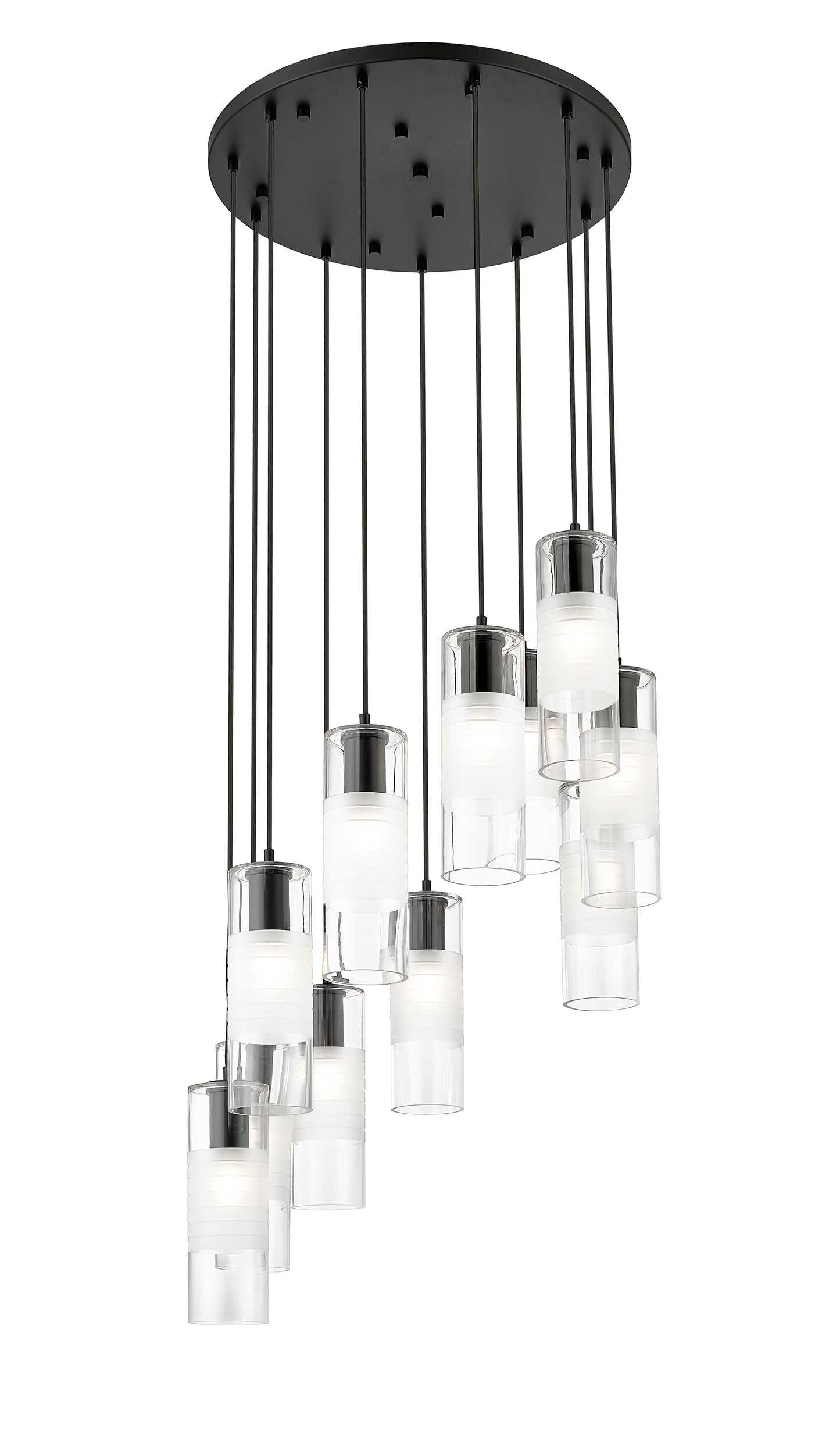 Alton 11 Light Chandelier Matte Black