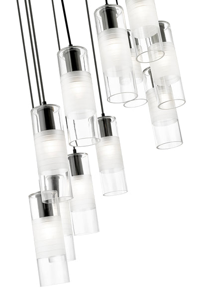 Alton 11 Light Chandelier Matte Black