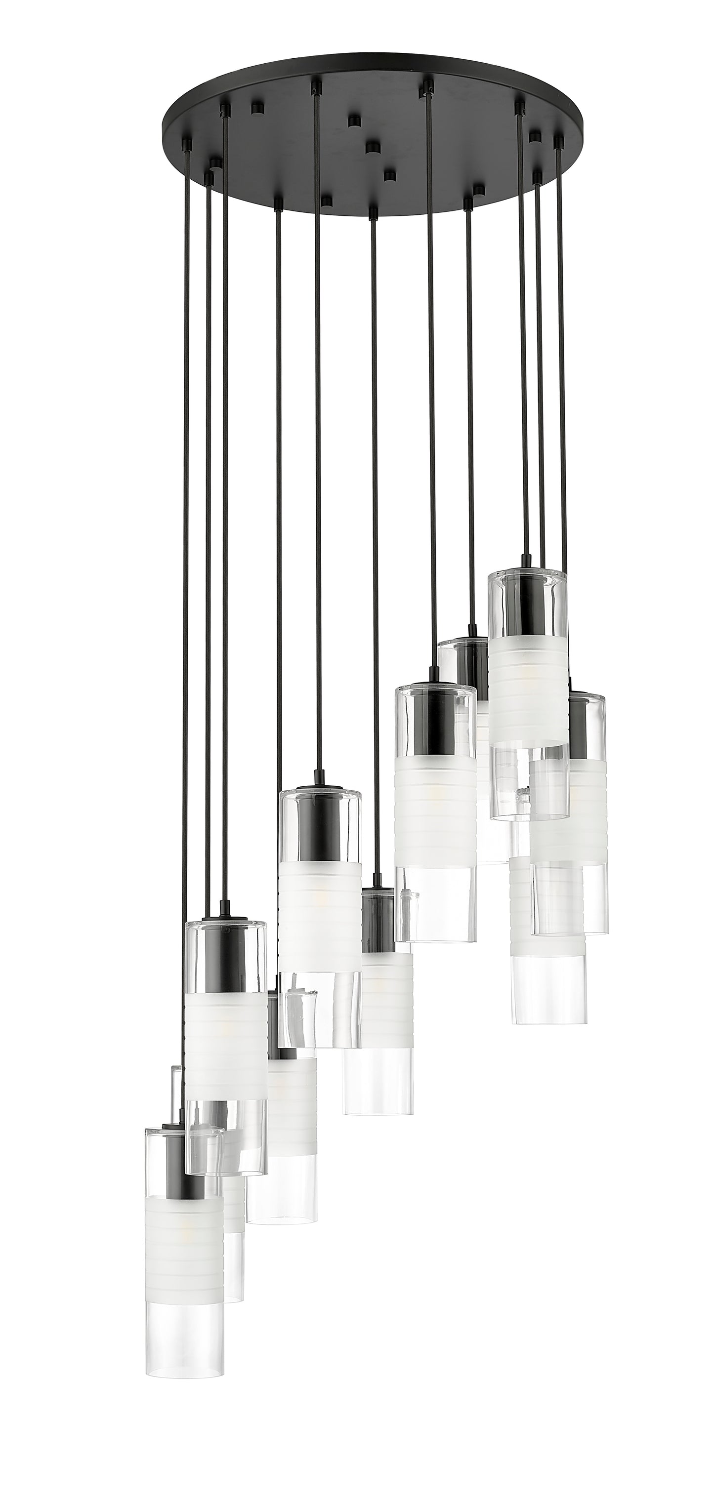 Alton 11 Light Chandelier Matte Black