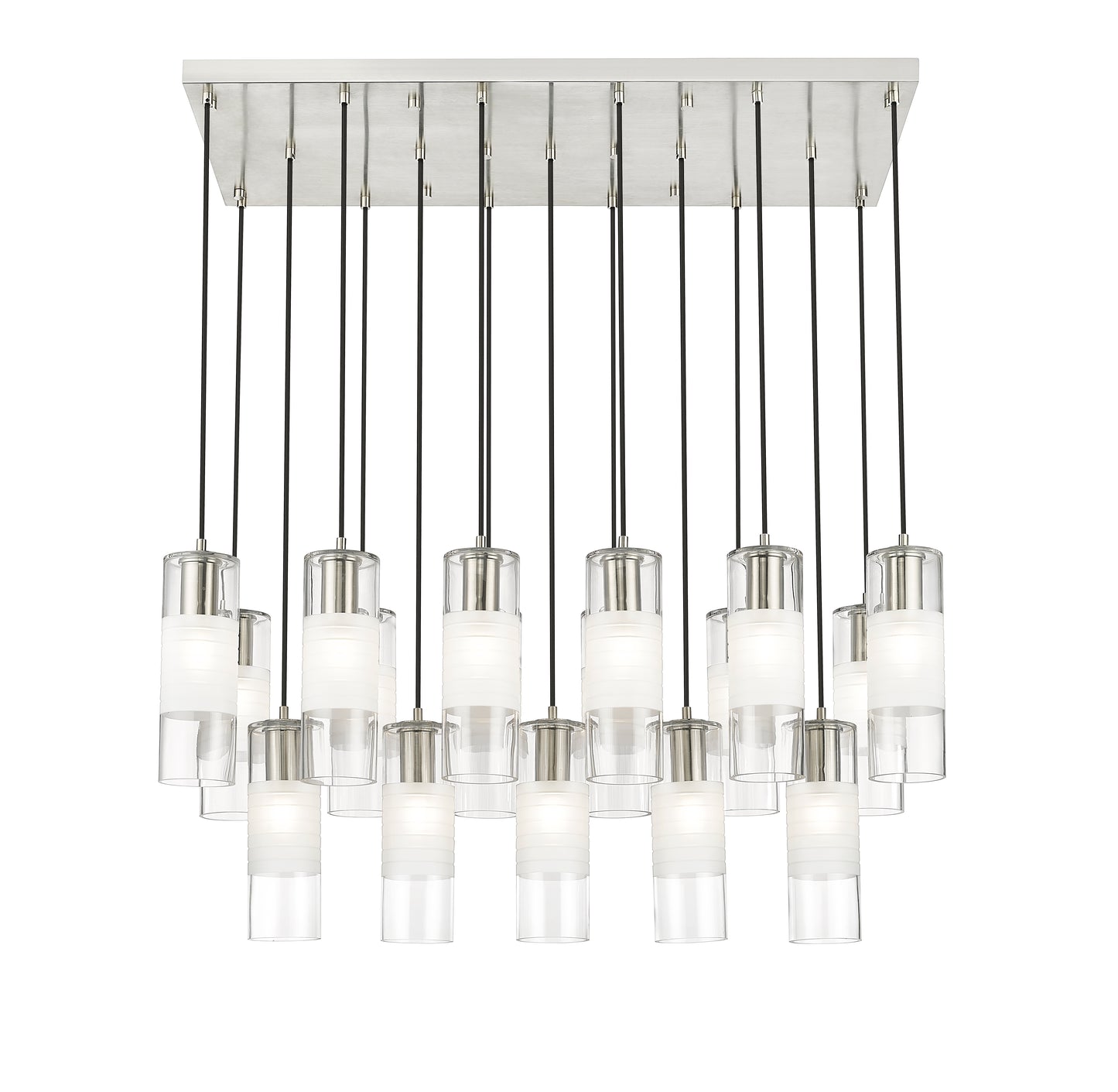 Alton 17 Light Linear Chandelier Brushed Nickel