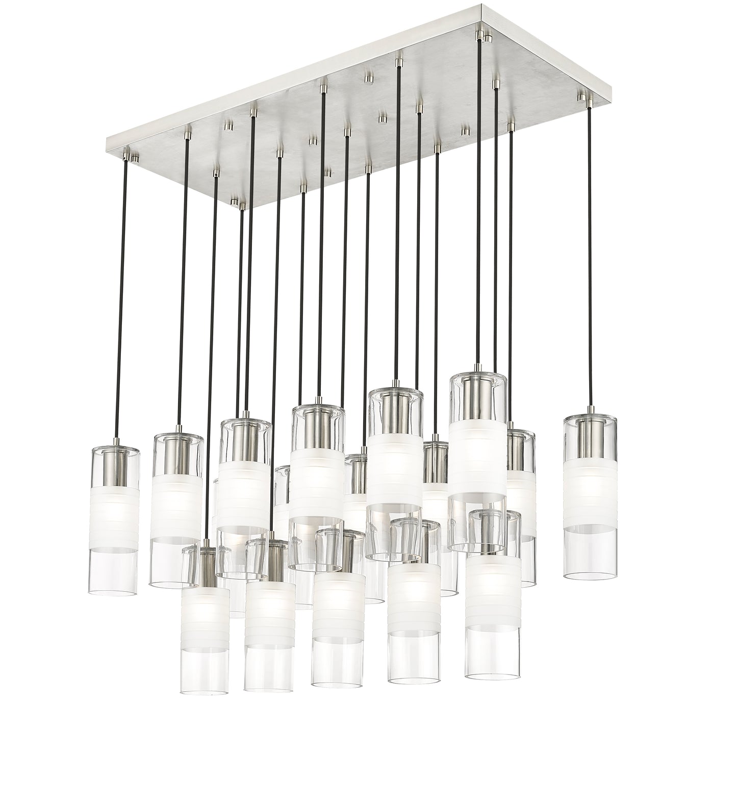 Alton 17 Light Linear Chandelier Brushed Nickel