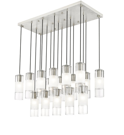Alton 17 Light Linear Chandelier Brushed Nickel