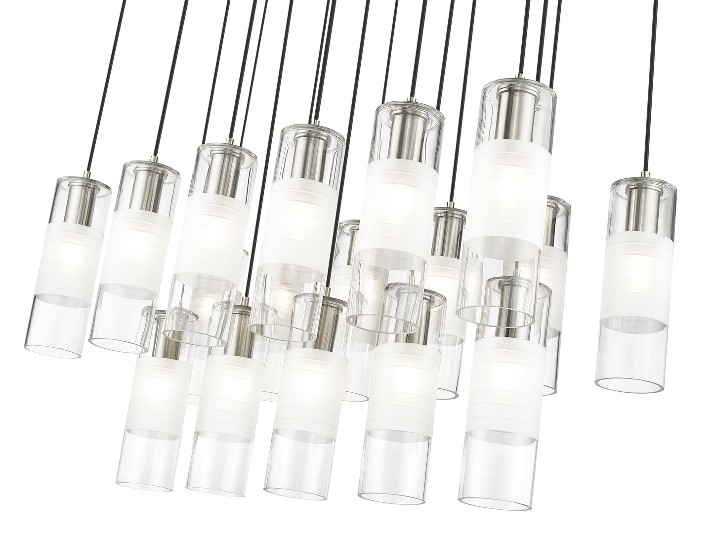 Alton 17 Light Linear Chandelier Brushed Nickel