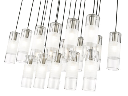 Alton 17 Light Linear Chandelier Brushed Nickel