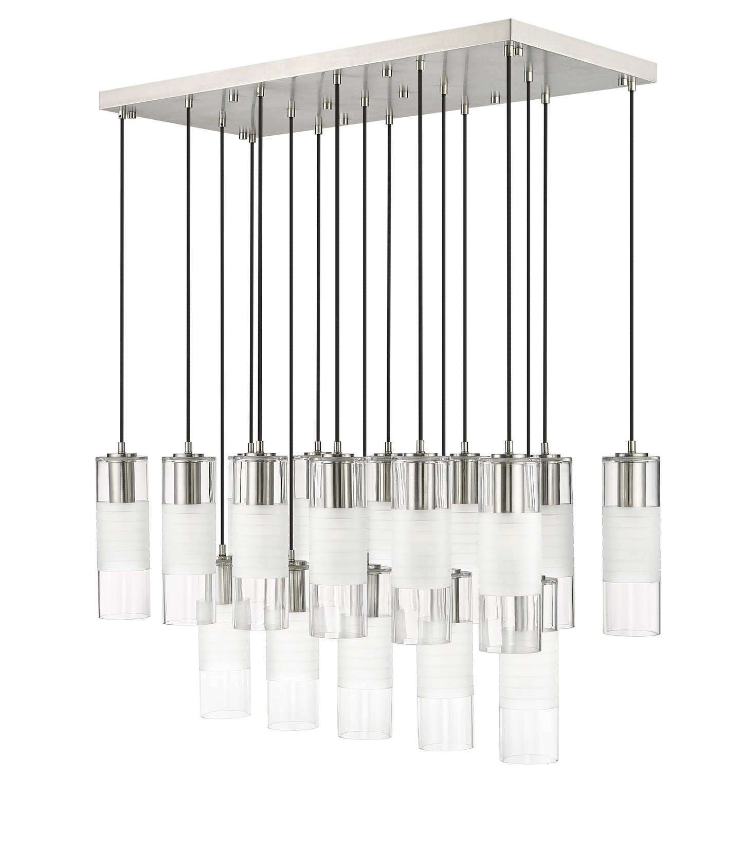 Alton 17 Light Linear Chandelier Brushed Nickel