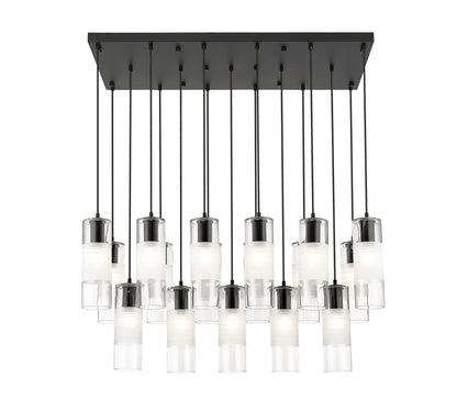 Alton 17 Light Linear Chandelier Matte Black