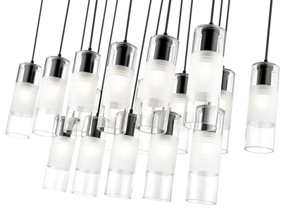 Alton 17 Light Linear Chandelier Matte Black