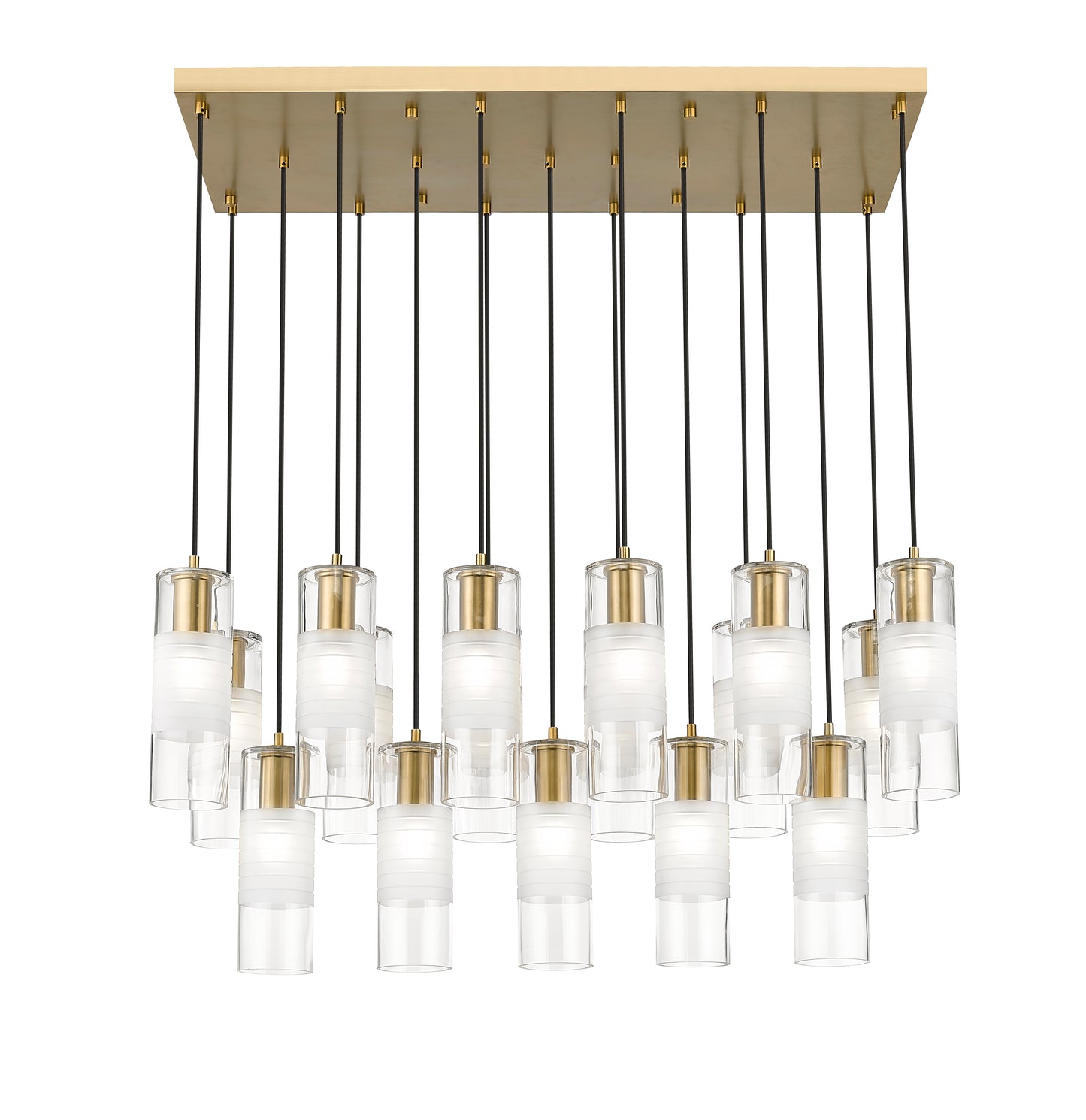 Alton 17 Light Linear Chandelier Modern Gold
