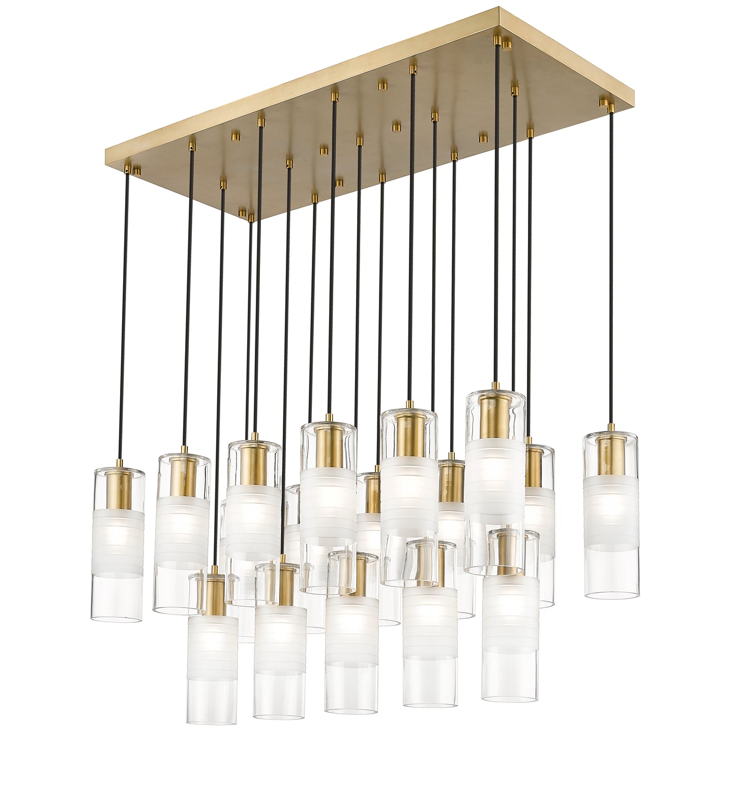 Alton 17 Light Linear Chandelier Modern Gold