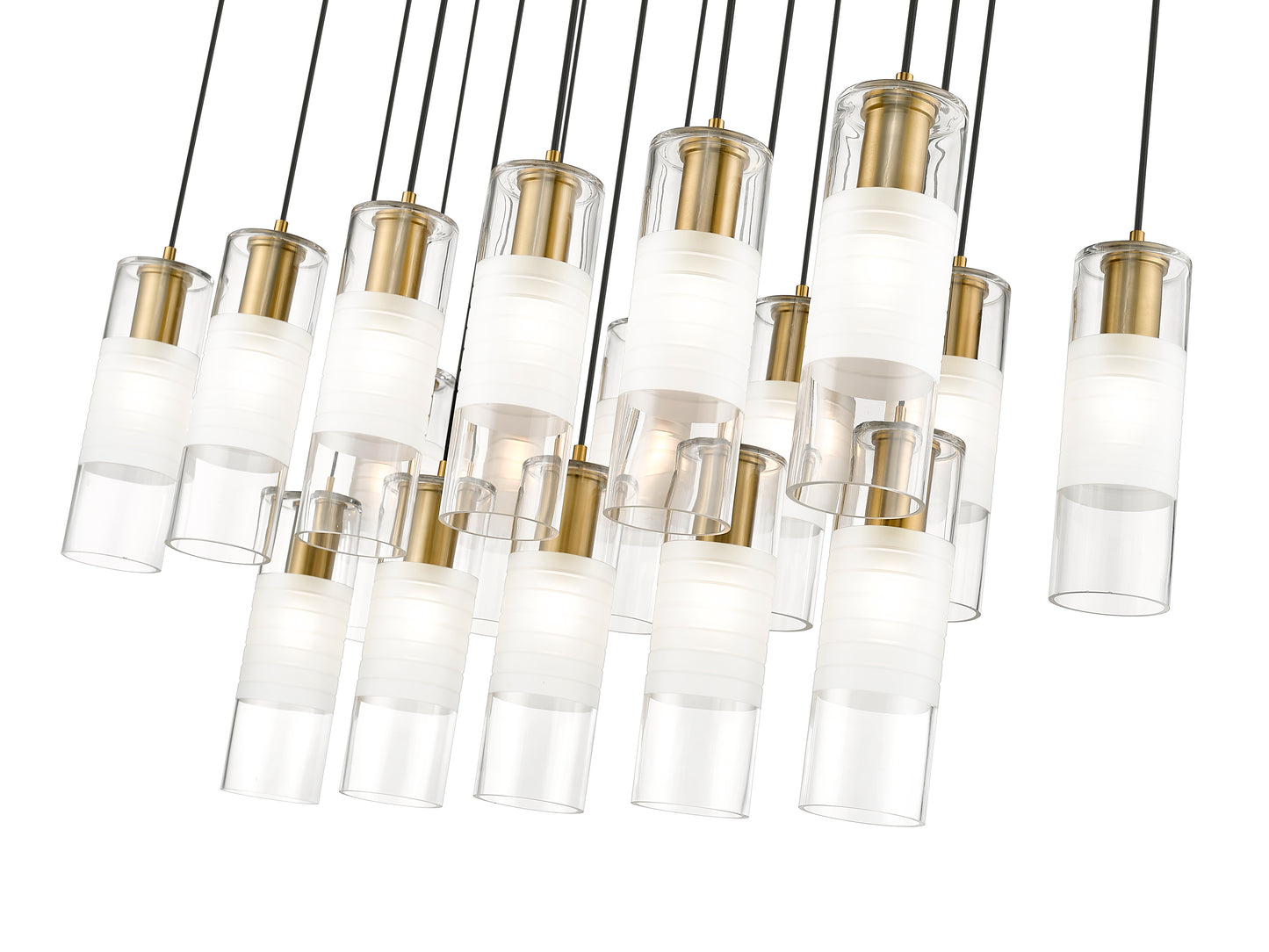 Alton 17 Light Linear Chandelier Modern Gold