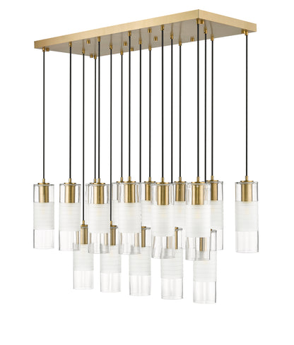 Alton 17 Light Linear Chandelier Modern Gold