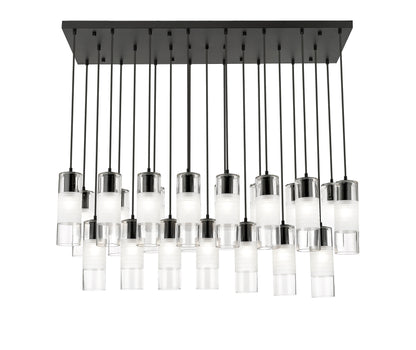 Alton 23 Light Linear Chandelier Matte Black