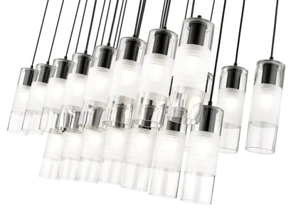 Alton 23 Light Linear Chandelier Matte Black