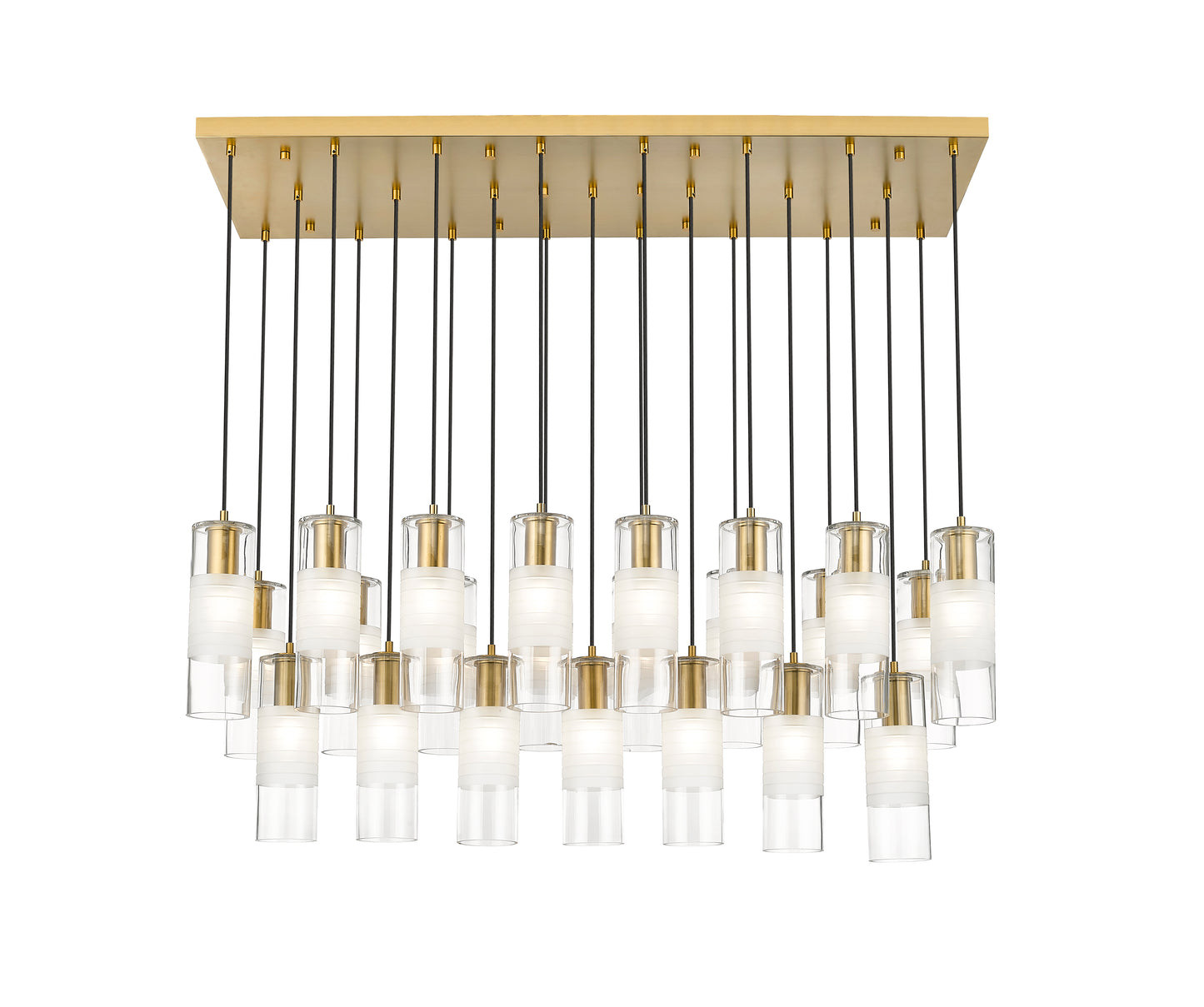 Alton 23 Light Linear Chandelier Modern Gold