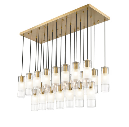 Alton 23 Light Linear Chandelier Modern Gold