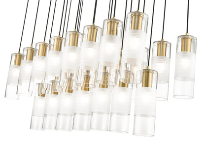Alton 23 Light Linear Chandelier Modern Gold
