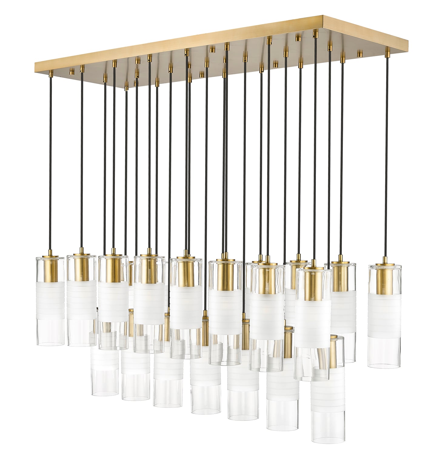 Alton 23 Light Linear Chandelier Modern Gold