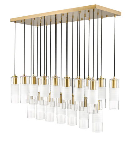 Alton 23 Light Linear Chandelier Modern Gold