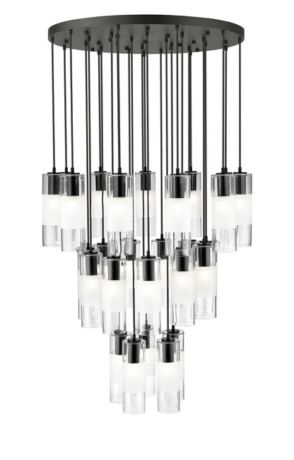 Alton 27 Light Chandelier Matte Black
