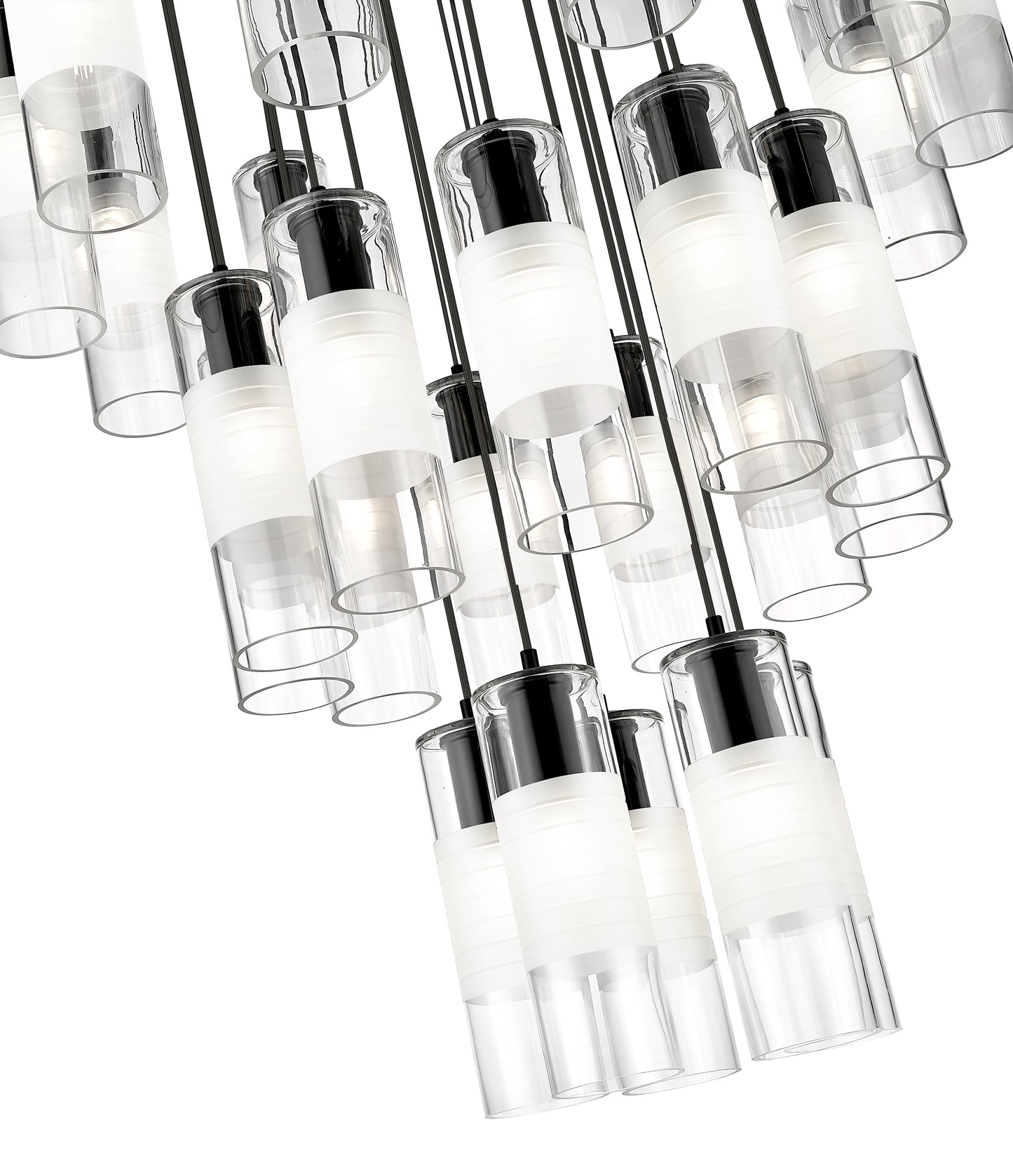 Alton 27 Light Chandelier Matte Black