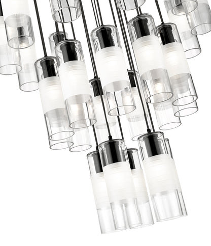 Alton 27 Light Chandelier Matte Black