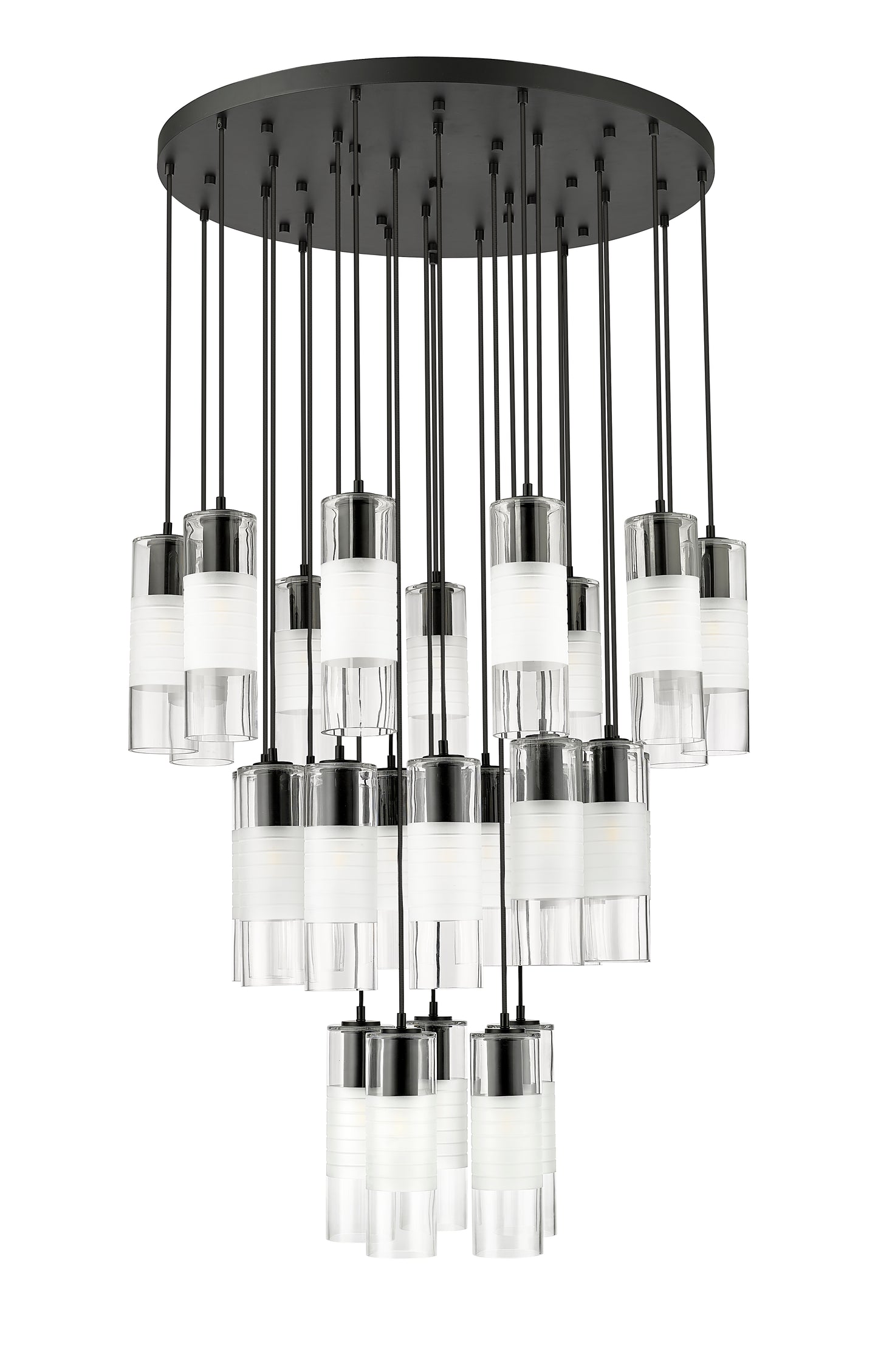 Alton 27 Light Chandelier Matte Black