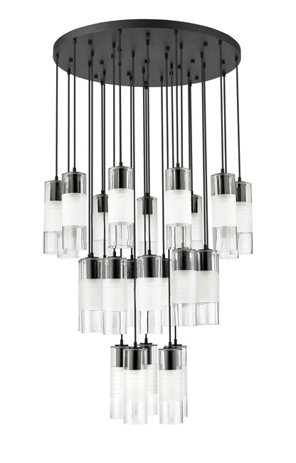 Alton 27 Light Chandelier Matte Black
