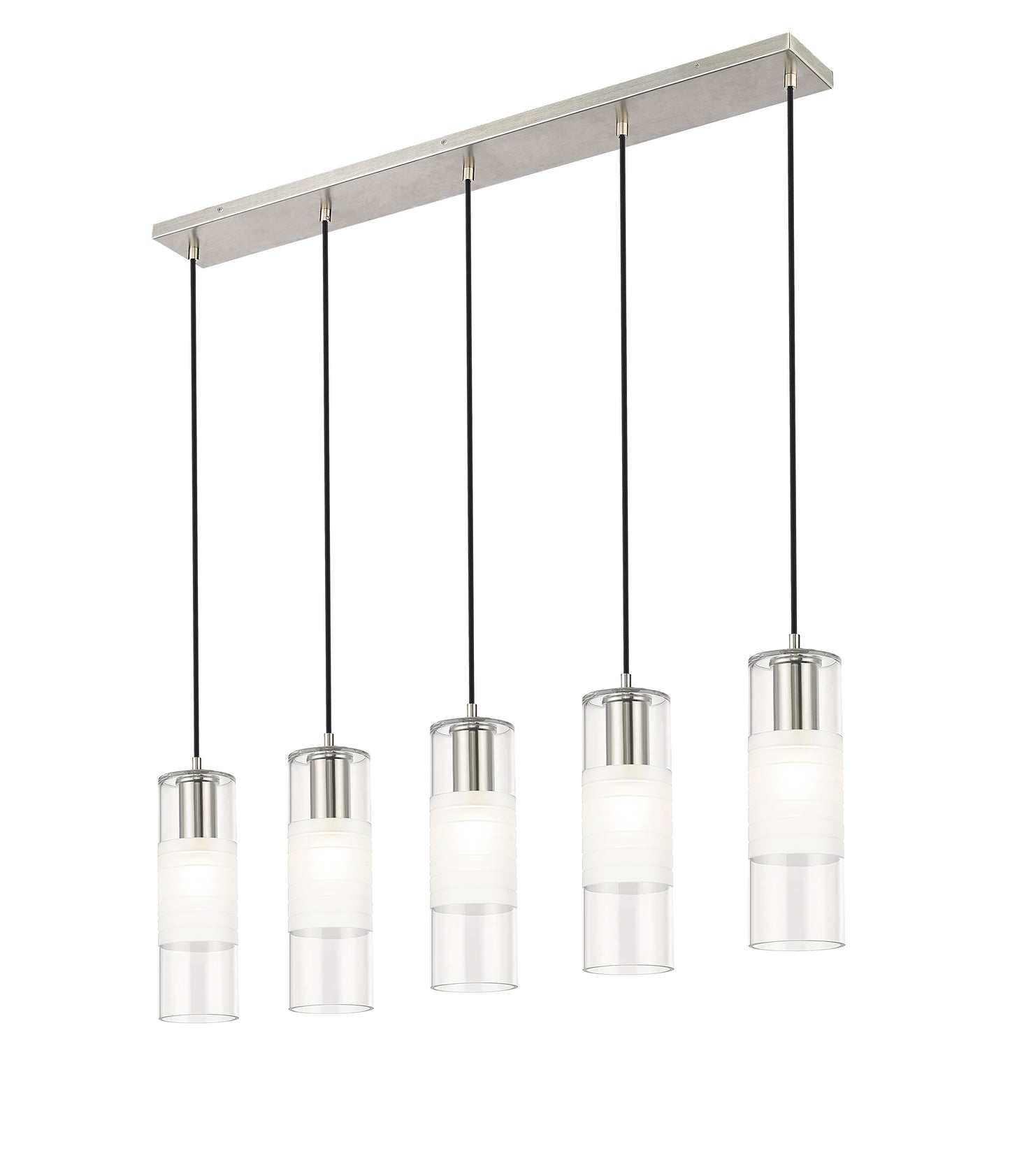 Alton 5 Light Linear Chandelier Brushed Nickel