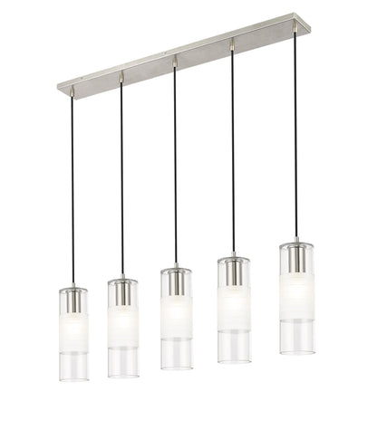 Alton 5 Light Linear Chandelier Brushed Nickel
