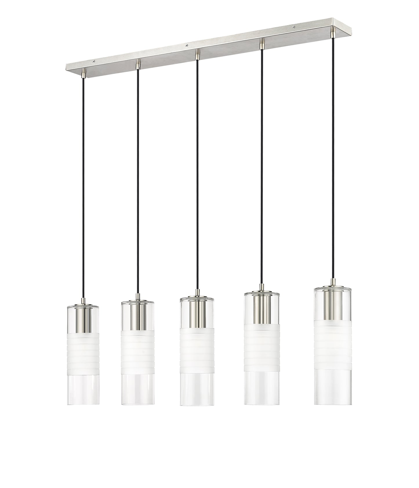 Alton 5 Light Linear Chandelier Brushed Nickel