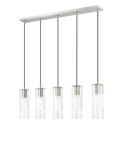 Alton 5 Light Linear Chandelier Brushed Nickel