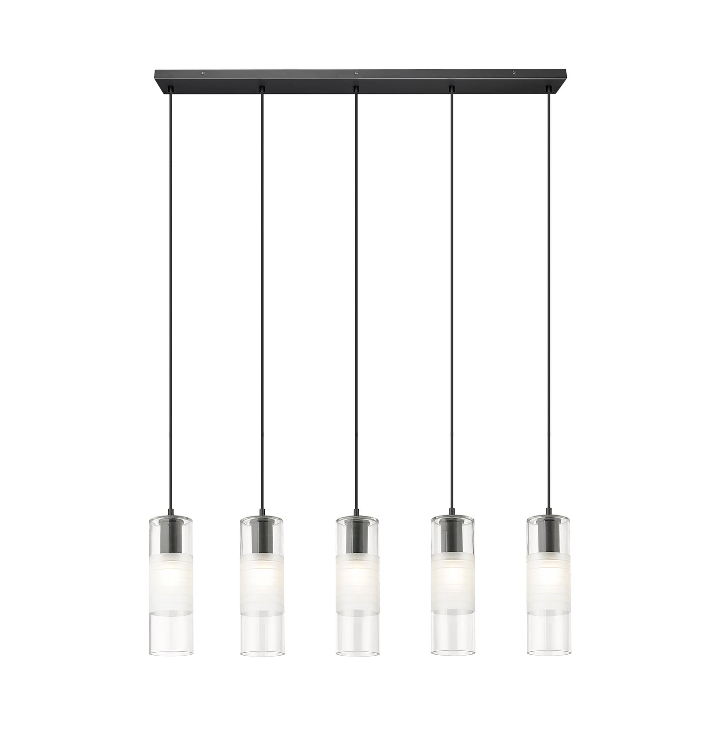 Alton 5 Light Linear Chandelier Matte Black